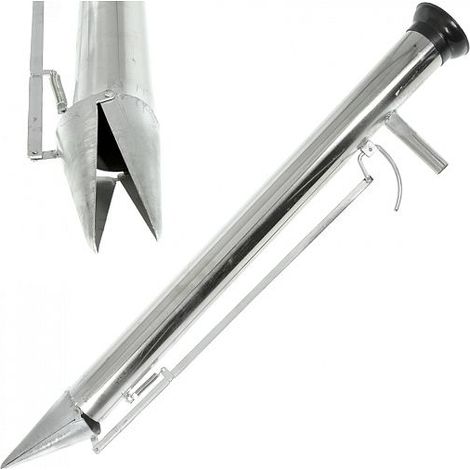 Plantoir à bulbes 2 bouches – Diamètre trou 7 cm – Longueur tube 101 cm – Plantation rapide et sans effort – Abrek
