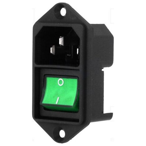 Ac Power Stecker mit grünem Leuchtschalter 4302.2141