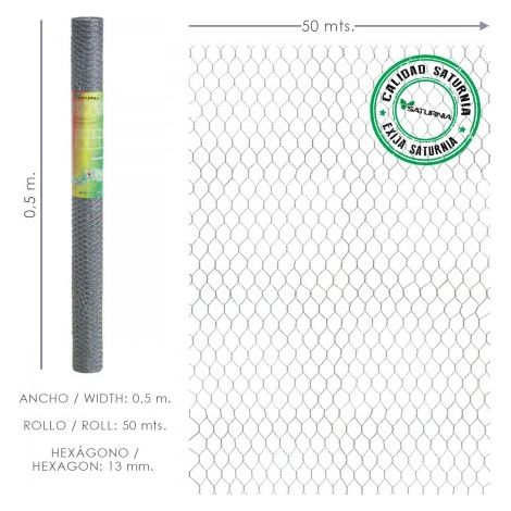 Traliccio a tripla torsione 13/50 cm. Rotolo 50 Metri Uso Domestico