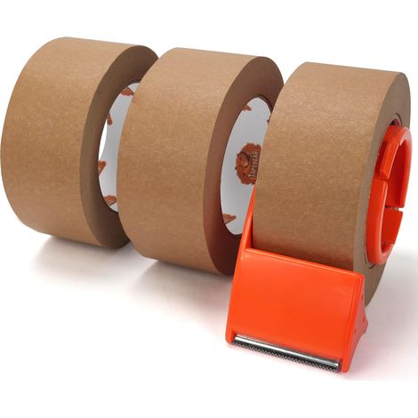 Eco Friendly Kraft Tape with Dispenser 2 in x 164 ft (1/5)
