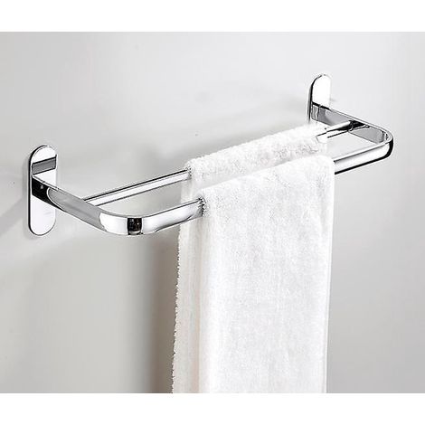 porte-serviettes Double,  40cm Sus304 Porte-serviettes Mural Pour Salle De Bain,acier Inoxydable Poli 2 Barres Murale Support De Serviette,porte-s