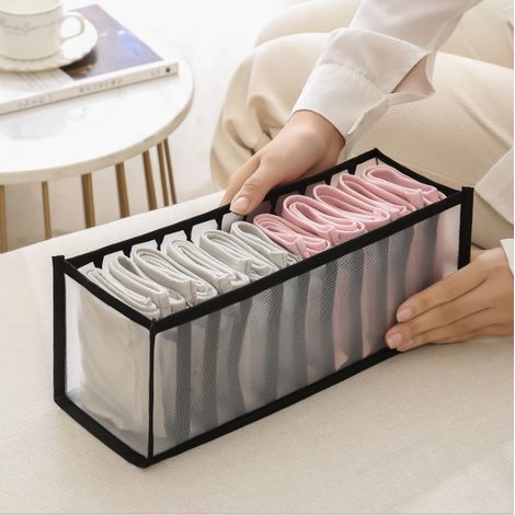 Organizador de armario de 11 compartimentos para ropa interior - negro