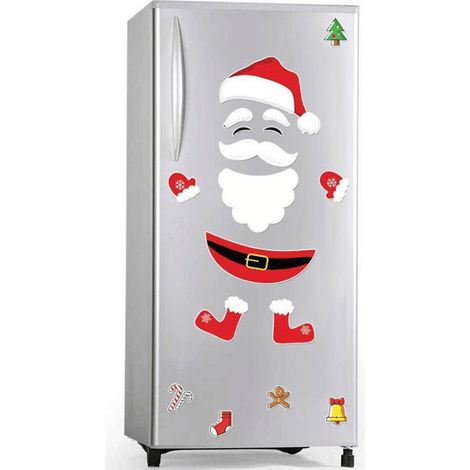 Set de 17 imanes navideños de gnomos, imán de Papá Noel para nevera, bonito set de imanes navideños para nevera, puerta u oficina. (1/3)