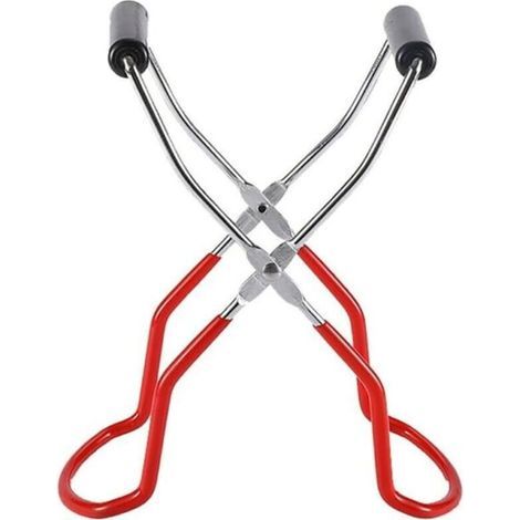 Pinces de levage de bocal en acier inoxydable 22,8 cm – Poignée antidérapante pour bocaux Mason – Accessoire de cuisine durable –-Chrom (1/5)