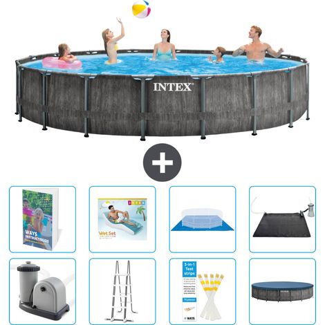 Prism Frame Pool Rund - 549x122 cm - 9-teilig S567