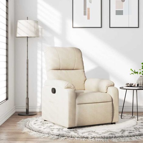 Fauteuil inclinable-Chaise de relaxation-Fauteuil Relax beige tissu microfibre 559947 (1/5)