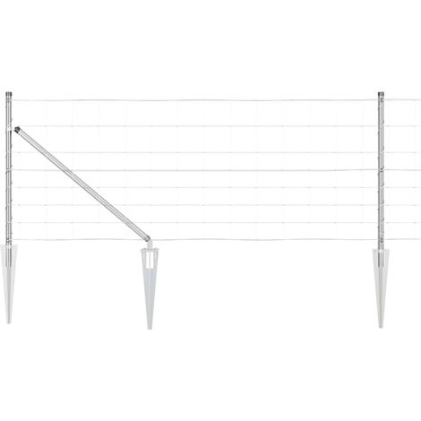 Maison Exclusive - Schweißdrahtzaun mit Spikes 25 x 0,8 m (B x H)