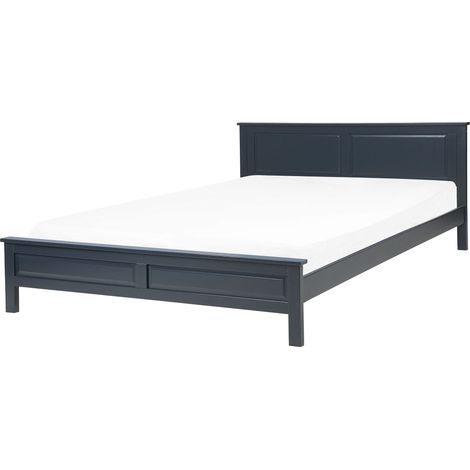 Bed Pine Wood OLIVET 180 x 200 cm (EU Super King) Dark Blue