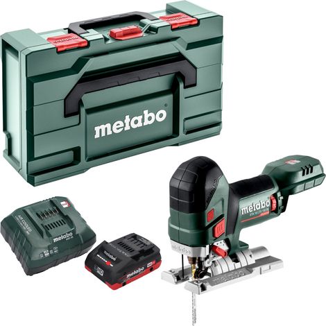 Metabo STA 18 LTX 150 BL Scie sauteuse sans fil 18 V 150 mm Brushless + 1x batterie LiHD 4,0 Ah + chargeur + Metabox