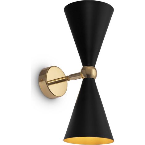 Maytoni Vesper Lampada da parete moderna Vesper 2 luci nero con oro Up Down (1/2)