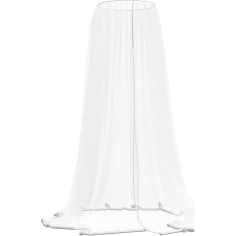 Moustiquaire pare-soleil, maille 220, blanche, Φ300x230 cm (1/5)