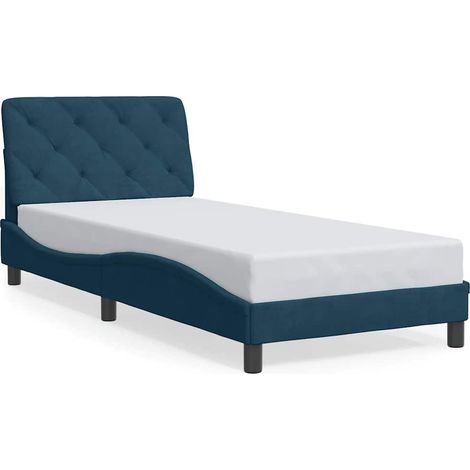 Maison Exclusive - Giroletto senza Materasso Blu 90x200 cm in Velluto (1/5)