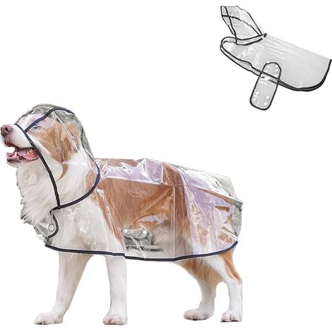Imperméable Chien Grande Taille, Imperméable Labrador, Boutons Réglables, Convient aux Grands Chiens (1/2)