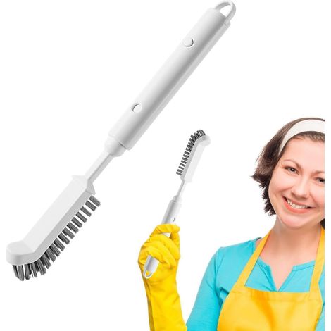 Brosse de cuisine pour évier, manche télescopique, brosse à récurer pour presse-agrumes - Idéale pour les propriétaires, locataires, parents, domicile, bureau, appartement, résidence étudiante, café, (1/5)