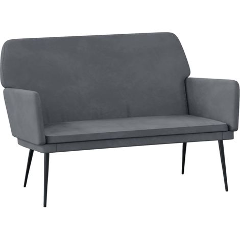 Banc Gris foncé 108x79x79 cm Velours (1/5)