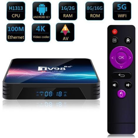 Boîte Android TV - TV98 - Android 12 - H616 Quad-Core - 2G RAM 16G ROM (1/5)