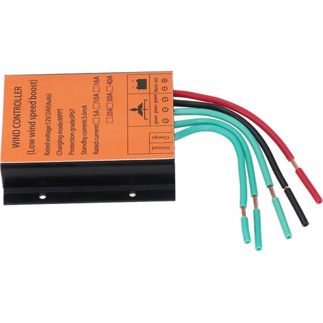 Contrôleur D'éolienne Boost, Correspondance Automatique de Batterie pour éolienne 12 V 24 V, Type élévateur 300 W-1 000 W, 16 A pour Protection contre les Surcharges, Alliage (1/5)