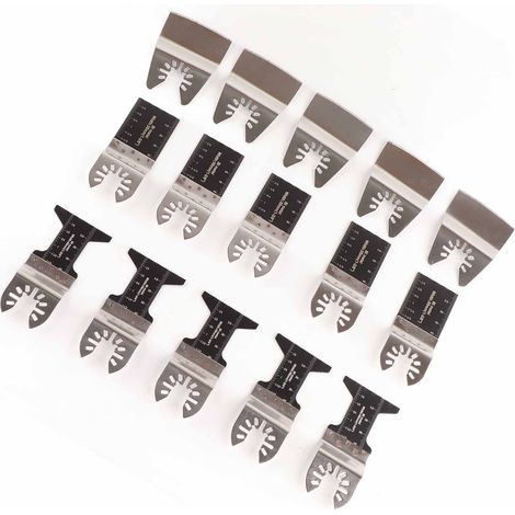 Set mit 5 universellen oszillierenden Sägeblättern (34 mm, 45 mm), bimetallisch gebogen, Zubehörset für Multifunktions-Oszillationswerkzeug (1/5)