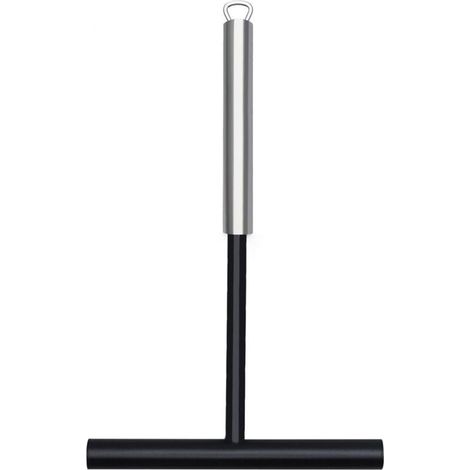 [NON UTILIZZATO]  dispenser per crêpe in acciaio inox lungo 19,5 cm, superficie liscia, robusto e resistente al calore, manico a forma di T, rastrello per crêpe per cucinare e preparare crêpe in casa (1/4)