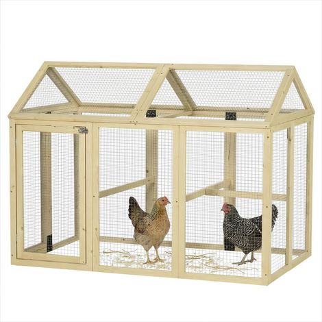 Poulailler Enclos en bois avec parc grillagé pour 1 à 3 poules (1/5)