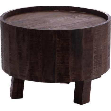 Amadeus - Table basse ronde en manguier Ø60 cm Écureuil (1/4)