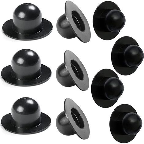 Ecleanfy-Lot de 10 bouchons de piscine Intex, bouchons inférieurs de rechange pour pompe de filtration de piscine, compatibles avec piscine Intex (noir) (1/5)