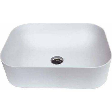 MOSAVIT STELLA Lavabo Sobre Encimera De Solid Surface Blanco - ref: MSV-STELLAW (1/2)