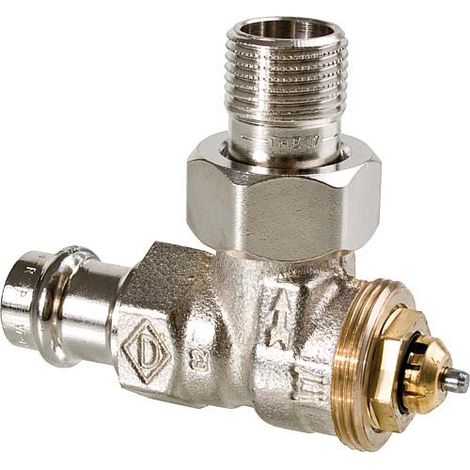 Soupape encastree V-exact ii passage avec raccord a sertir 15 mm DT 15 (1/2") Kvs 0,73