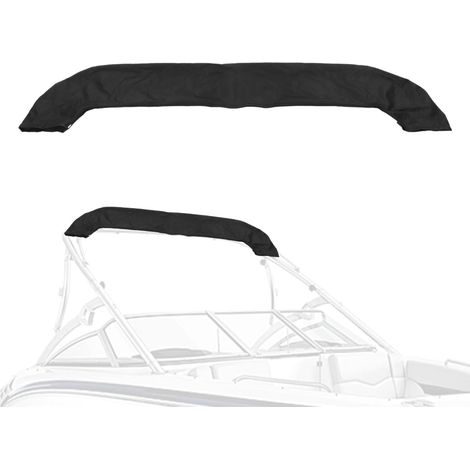 Housse de Rechange pour Toit Bimini, Tissu Oxford Pliable et Imperméable Coffre de Rangement pour Toit Bimini Auvent de Bateau Pare-Soleil Imperméable équipement de Navigation (Noir