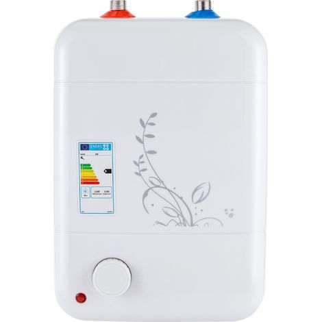 Virellio – Chauffe-eau électrique 6L 1500W – température réglable 30-65 °C, étanchéité IPX4, installation murale, au sol ou sous évier – Pour petite salle de bain, cuisine, appartement et espaces rédu (1/5)