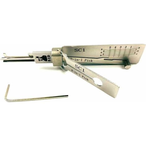 Lock and Latch Maintenance, SC1 LiShi Tools 2 in 1 Lock Picking Tools for Professional Locksmith SC1 LiShi Decord and Pick Set (1/5)