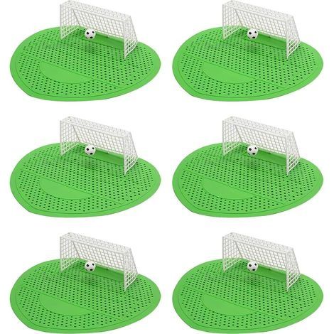 Scented Urinal Sieve - Fun Football Insert - Splash Guard - Odour Protection - for Hotels, Home, School Secretarial and Public Toilet - 6 Pack (1/5)