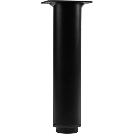 Juego de 4 patas para muebles, altura ajustable, acero inoxidable negro, fácil instalación, para diversos muebles. (1/5)
