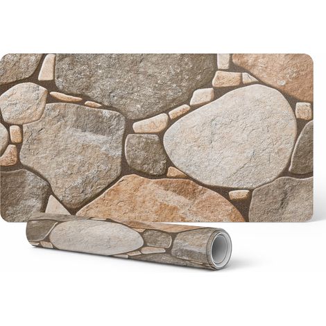 Alfombrilla protectora para escritorio, tablero de mesa, mosaico de piedras, 120x60 cm