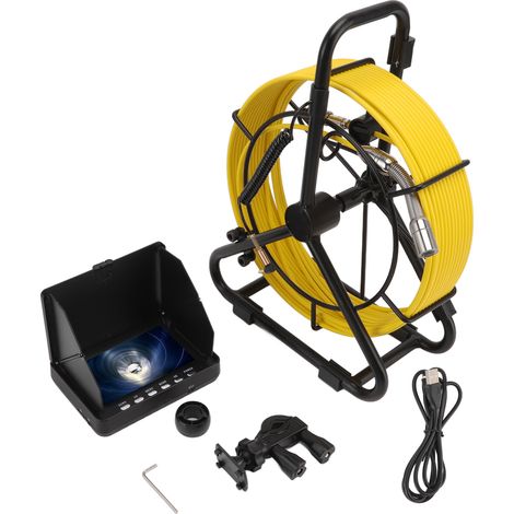 Caméra d'inspection d'égouts de 18mm, 1080P HD USB, avec écran LCD 5 pouces, carte mémoire, Endoscope pour Pipeline