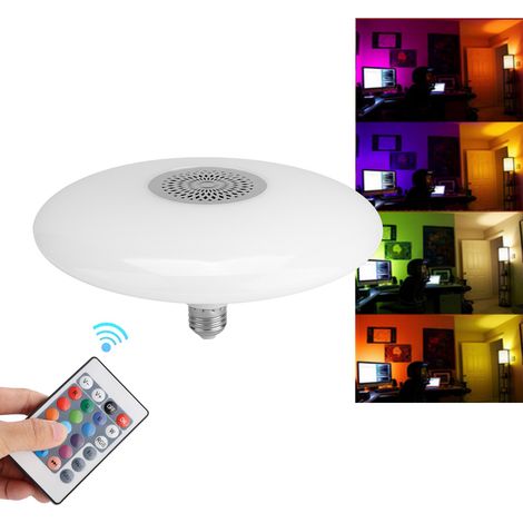 Ampoule LED E27 30W RGBW, Lampe avec Télécommande, Haut-parleur Bluetooth, Lecteur Musique, AC85-260V (1/5)