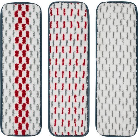Geeignet als Ersatzzubehör für Swiffer PowerMop Mikrofaser-Wischmoppköpfe, trocken oder nass verwendbar, in Rot/Grau + Rot + komplett Grau.
