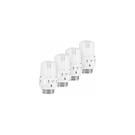Set of 4 Thermostatic Radiator Valves, Thermostatic Radiator Heads, Thermostatic Radiator Valves M30 x 1.5 (1/4)