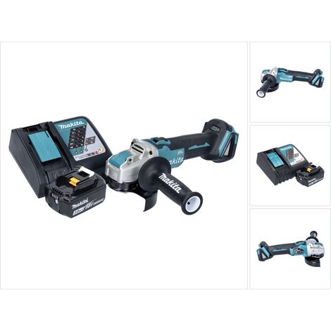 Makita DGA521RF1X1 Meuleuse d'angle sans fil 125 mm 18V - X-LOCK Brushless + 1x Batterie 3,0 Ah + Chargeur (1/5)