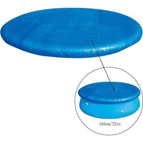 Bâche Piscines Bâches Accessoires De Protection pour Piscine Bleu pour Piscine Hors Sol Ronde Housse Anti-Pluie, Durable Convient À Toutes Sortes De Ronde Piscines (Diamètre 210cm) (1/5)