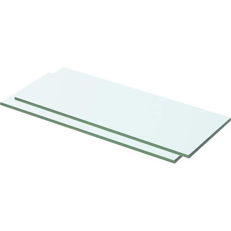 Panneaux d'étagère 2 pcs Verre Transparent 50 x 15 cm (1/4)