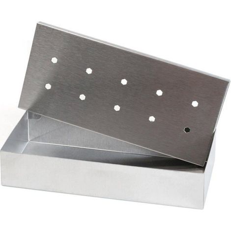 Boîte de fumage en acier inoxydable - - Dimensions 20x9,5x4 cm - Acier inoxydable - Résistante à la chaleur (1/5)
