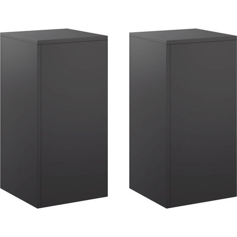 Soporte de plantas 2 pcs Negro 30 x 30 x 60 cm Acero vidaXL