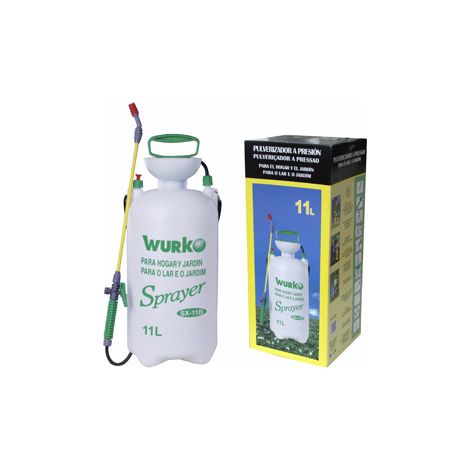 WURKO pulverizador bomba 11 l 5497 , Pulverizador con bomba 11 L SXCS11B, WurkoPulverizador de presión para casa y jardínPara uso con pesticidas, desinfectantes o médicos