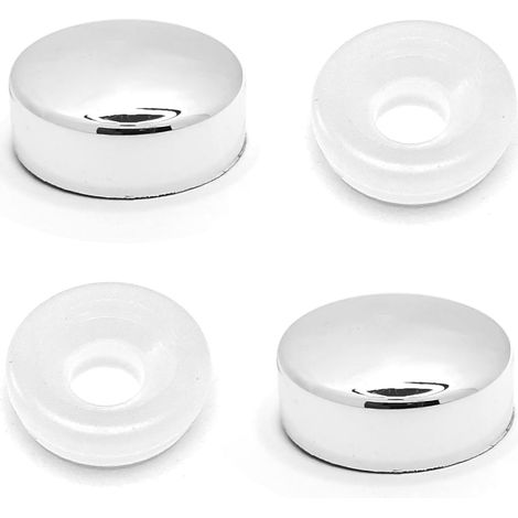 cyclingcolors 2x tappo coprivite cappuccio cromato cromo plastica 20mm copertura coperchi tappi protezione decorativa doccia rubinetto bagno specchio