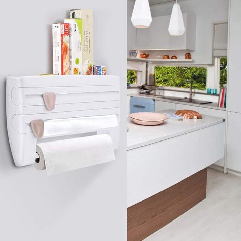 Organisateur en aluminium et en plastique avec support mural, polyvalent à usage domestique, organisateur pour tiroirs et comptoirs (1/5)