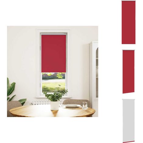 Store enrouleur occultant rouge largeur du tissu 55,7 cm - Store Enrouleur - Stores Enrouleurs - Store De Jour Et De Nuit - Store Occultant (1/5)