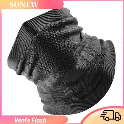 Sonew Chauffe-cou Neck Tube Scarf Face Shield Thicken Neck Warmer Half Face Windproof Keep Warm sport fond Noir Gris Noir (1/5)