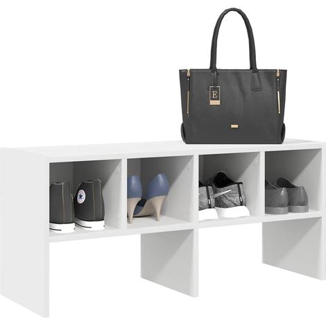 Schuhregal Stapelbar Weiß 89,5x30x40 cm