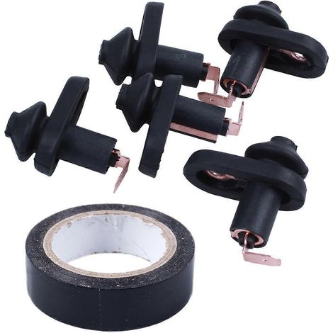 supports de fixation noirs pour interrupteur de lampe de porte de voiture et 1 rouleau de ruban adhésif étanche pour conduit de 19 mm x 10 m, noir (1/5)